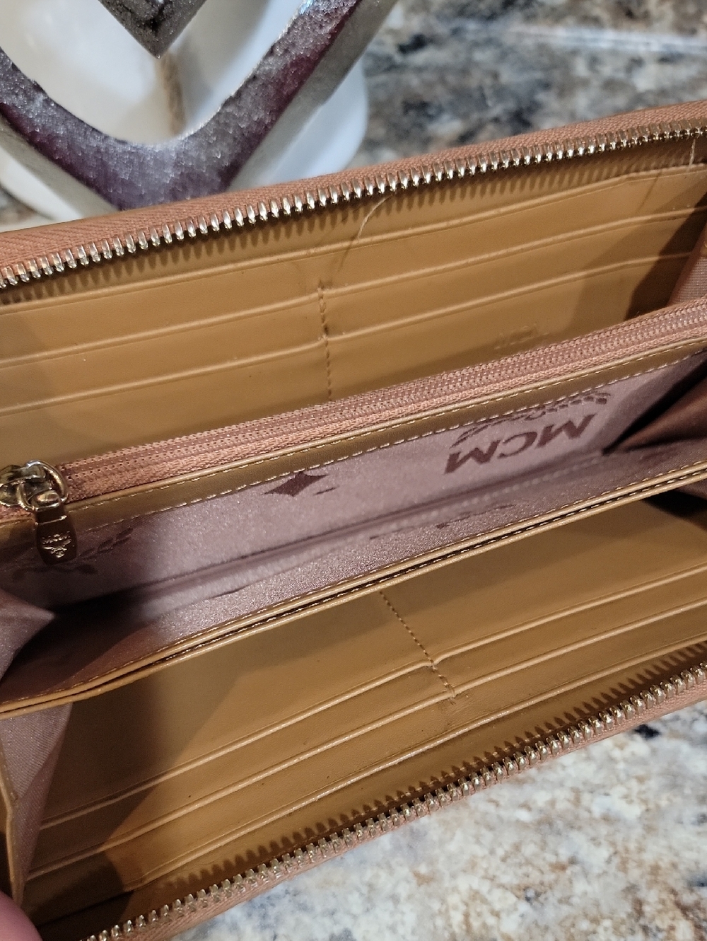 MCM Multicolor Visetos Coated Canvas and Leather Zip Around Wallet - Picture 7 of 8